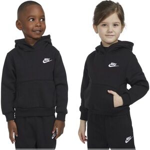 Nike Kids Black Hoodie with Logo